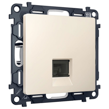 Розетка Ethernet RJ-45 и со шторками, без рамки Ambrella Volt ALFA MA332005