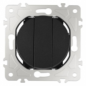 Выключатель трехклавишный без рамки Arte Milano 202 202.30-3.black