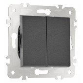 Выключатель двухклавишный без рамки Arte Milano 203 203.30-2.black