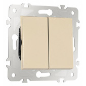 Выключатель двухклавишный без рамки Arte Milano 203 203.30-2.shampan