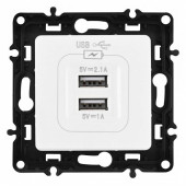 Розетка USB, без рамки Arte Milano am-217 217.46-1.white