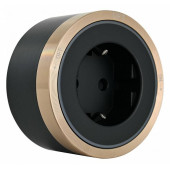 Розетка с заземлением на треке Arte Milano Am-track-sockets 380066TS LED/ES Gold