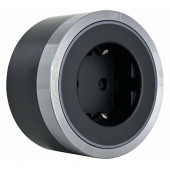 Розетка с заземлением на треке Arte Milano Am-track-sockets 380066TS LED/ES Grey