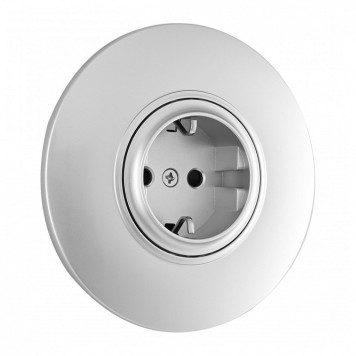 Розетка с заземлением и со шторкой Arte Milano SET08-1 SET08-1-40-1 silver