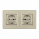 Розетка с заземлением и со шторкой Arte Milano SET16-2 SET16-2-40-1x2 shampan