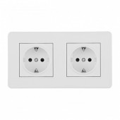 Розетка с заземлением и со шторкой Arte Milano SET16-2 SET16-2-40-1x2 white