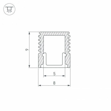 Профиль встраиваемый Arlight SL-MINI-8-2000 ANOD 019322-2