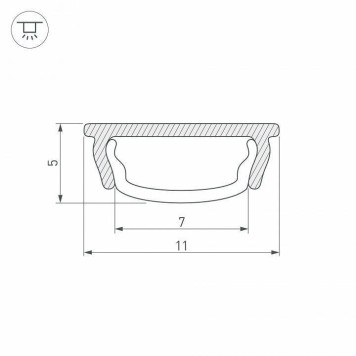 Профиль Arlight ARH-BENT-W11-2000 ANOD 023592-2