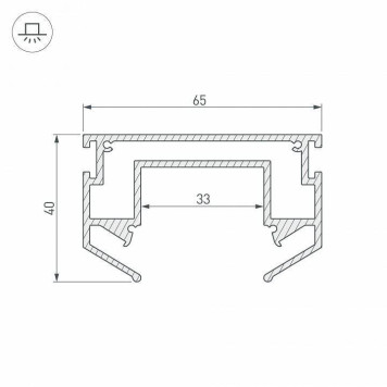 Профиль-держатель Arlight LGD-STRETCH-4TR 033090-1