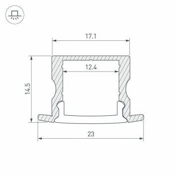 Профиль встраиваемый Arlight ARH-LINE 036327-3