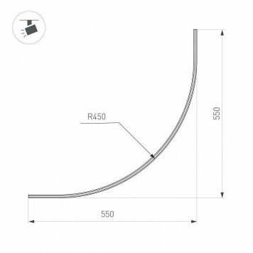 Трек накладной Arlight MAG-MICROCOSM 043248-1