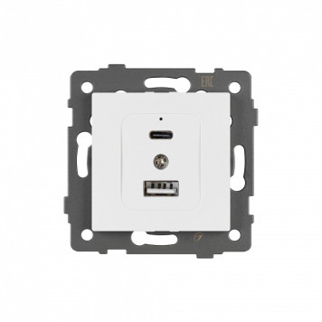 Механизм розетки 2хUSB type A и C Arlight SCT 049839-1