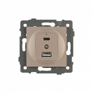 Механизм розетки 2хUSB type A и C Arlight SCT 049841-1
