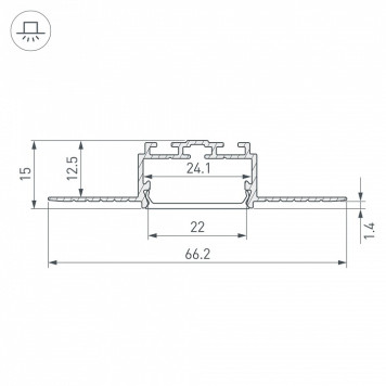 Профиль встраиваемый Arlight PLS 058956-2