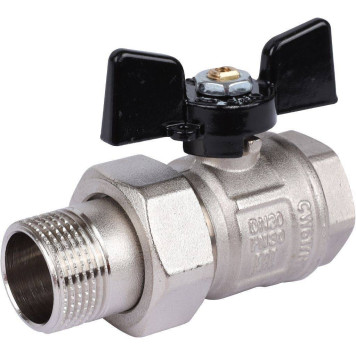 Кран шаровой BUGATTI New Jersey с полусгоном 3/4& (ручка-бабочка)