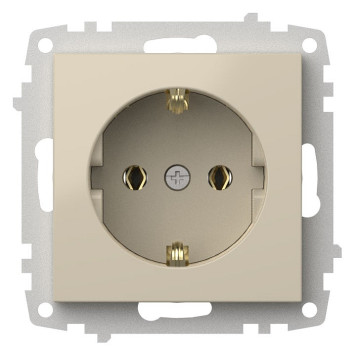 Розетка с заземлением, без рамки Elbi Eleсtriс Zena Vega 609-010300-217-1