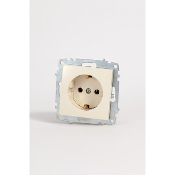 Розетка с заземлением, без рамки Elbi Eleсtriс Zena Vega 609-010300-217-4