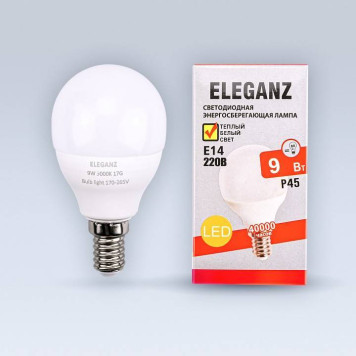 Лампа светодиодная Eleganz E14 9Вт 3000K EL-0083-1