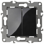 Переключатель двухклавишный без рамки Эра Эра 12 12-1104-06