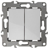Переключатель двухклавишный без рамки Эра Эра 12 12-1004-01
