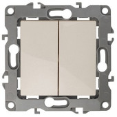 Переключатель двухклавишный без рамки Эра Эра 12 12-1004-02