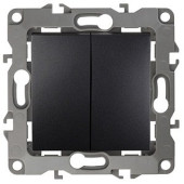 Переключатель двухклавишный без рамки Эра Эра 12 12-1004-05