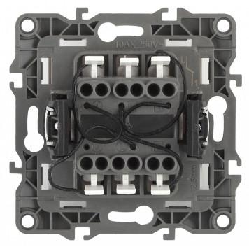 Выключатель двухклавишный с подсветкой без рамки Эра Эра 12 12-1004-06-1