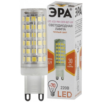 Лампа светодиодная Эра Стандарт LED JCD-9W-CER-827-G9-1