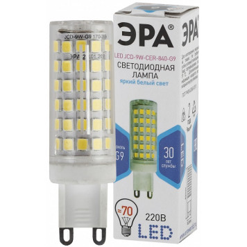 Лампа светодиодная Эра Стандарт LED JCD-9W-CER-840-G9-1