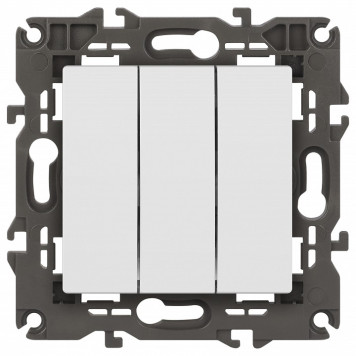 Выключатель трехклавишный без рамки Эра Эра Elegance 14-1107-01