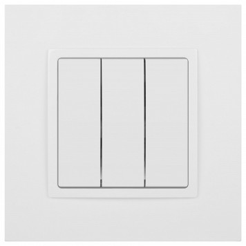 Выключатель трехклавишный без рамки Эра Эра Elegance 14-1107-01-2