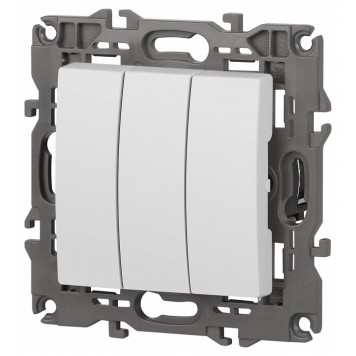 Выключатель трехклавишный без рамки Эра Эра Elegance 14-1107-01-3