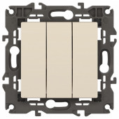 Выключатель трехклавишный без рамки Эра Эра Elegance 14-1107-02