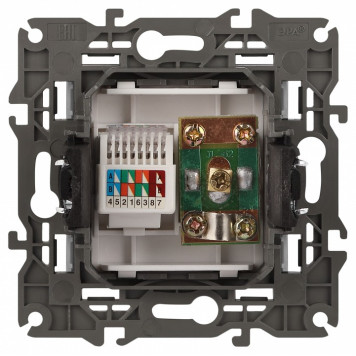 ТВ-розетка и розетка Ethernet RJ-45 без рамки Эра Эра Elegance 14-3110-01-4