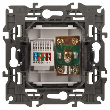 ТВ-розетка и розетка Ethernet RJ-45 без рамки Эра Эра Elegance 14-3110-02-2