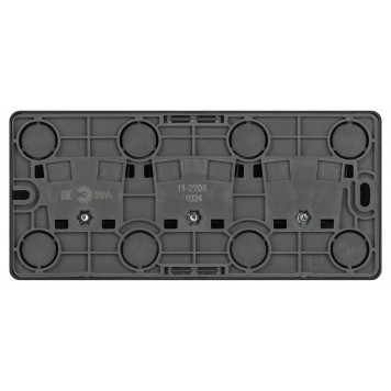 Розетка тройная с заземлением и со шторками Эра Эра Эксперт 11-2208-05-2