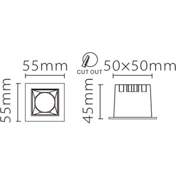 Встраиваемый светильник Fiberli XL003 12130301-1