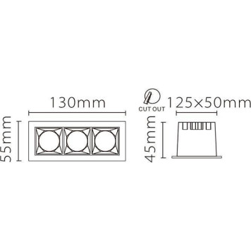 Встраиваемый светильник Fiberli XL003 12130302-1