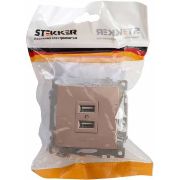 Розетка USB, без рамки Stekker Катрин 39602-2