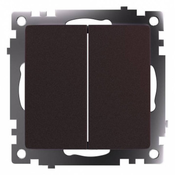 Выключатель двухклавишный без рамки Stekker Катрин 49019-6