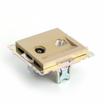 ТВ-розетка и розетка Ethernet RJ-45 без рамки Stekker Катрин 49230-1