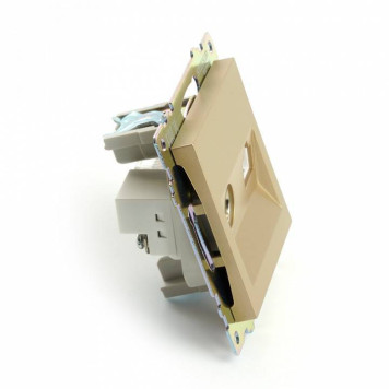 ТВ-розетка и розетка Ethernet RJ-45 без рамки Stekker Катрин 49230-2