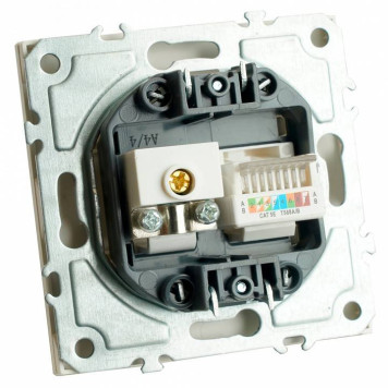 ТВ-розетка и розетка Ethernet RJ-45 без рамки Stekker RST00-5106-01 49872-4