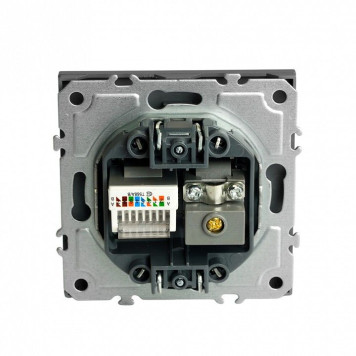 ТВ-розетка и розетка Ethernet RJ-45 без рамки Stekker Эмили 49950-5