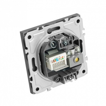 ТВ-розетка и розетка Ethernet RJ-45 без рамки Stekker Эмили 49950-6