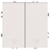 Выключатель самовозвратный двухклавишный без рамки Stekker Эмили 50365