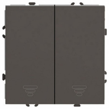 Выключатель самовозвратный двухклавишный без рамки Stekker Эмили 50367