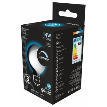 Лампа светодиодная Gauss Filament E27 14Вт 4100K 153202214-D-2