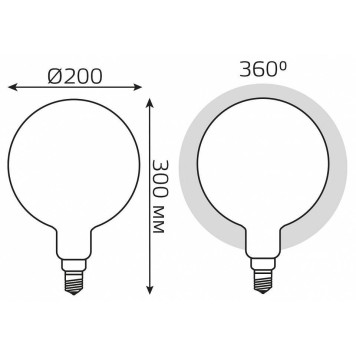 Лампа светодиодная Gauss Filament E27 14Вт 4100K 153202214-D-4