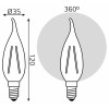 Лампа светодиодная Gauss Filament Elementary E14 8Вт 4100K 42128